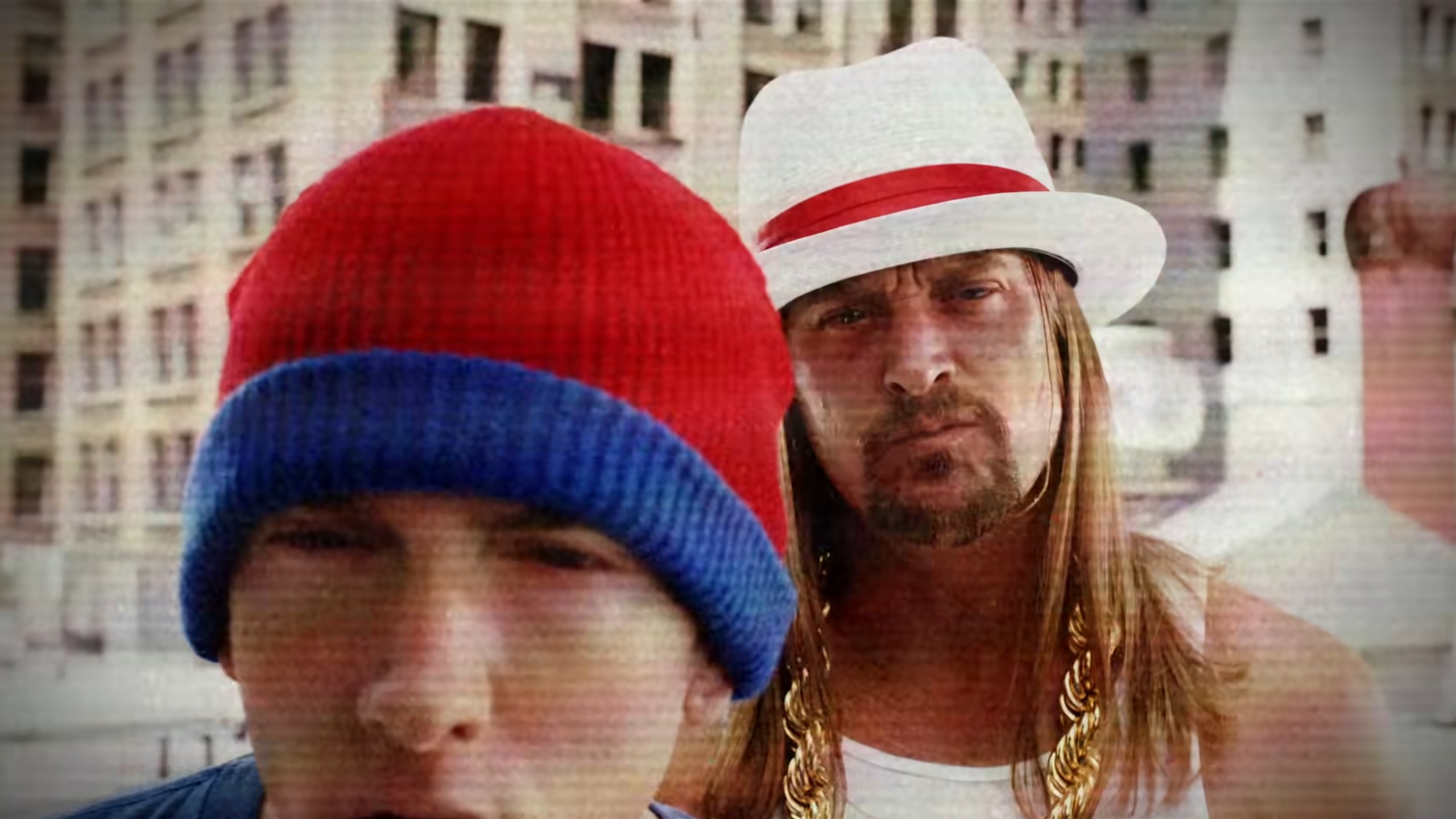 Eminem and Kid Rock together in the 2013 Berzerk music video